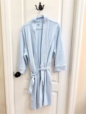 Croft & Barrow Light Blue Waffle Bath Robe